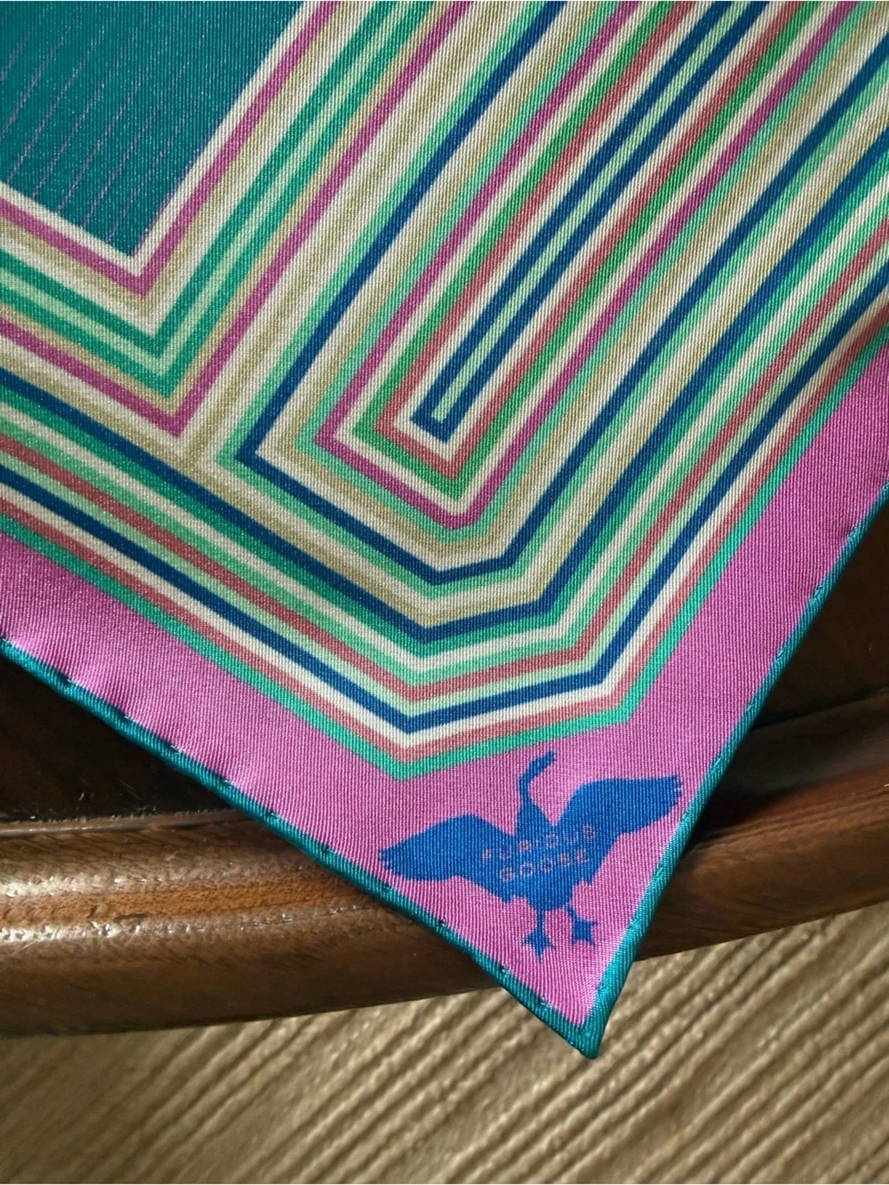 NEW Furious Goose LOVE San Francisco 100% Silk Scarf 25.5” UK
